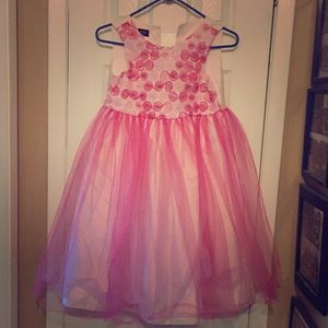 Girls pink formal dress